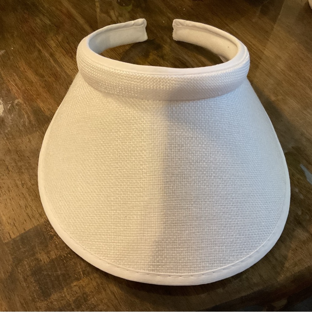 Women's White Sun Visor Hat - Classic Open-Top Visor